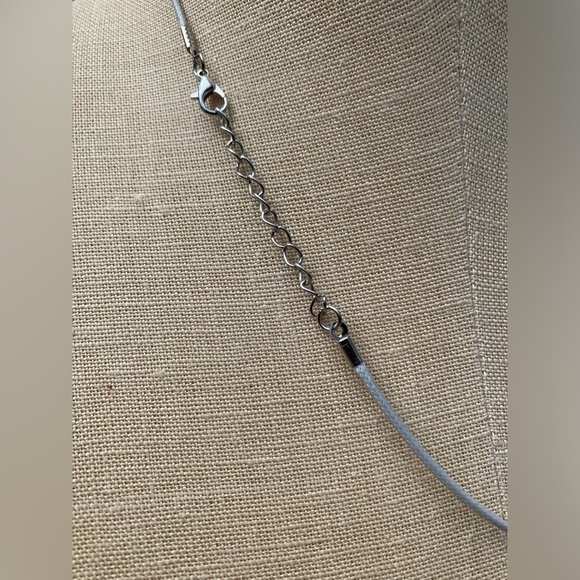 Handmade Jade Resin Dagger Crystal Amulet Necklace & Oval Enamel Charm - Picture 8 of 8